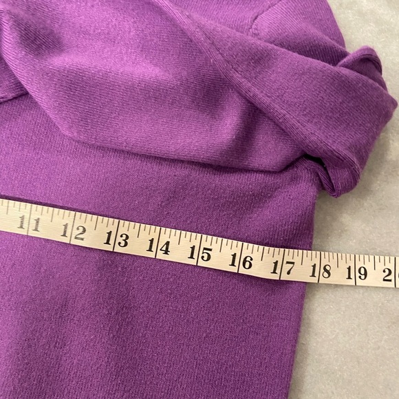 French Connection Size S Purple Rolled Mock Neck Long Sleeve Pullover Sweater - Picture 11 of 11